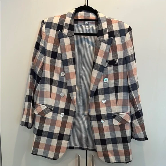 Veronica Beard Checkered Dickey Blazer - Picture 3 of 3